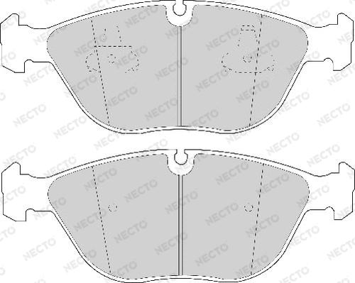 Necto FD6826A - Комплект спирачно феродо, дискови спирачки vvparts.bg