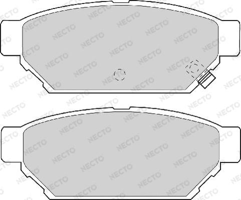 Necto FD6827A - Комплект спирачно феродо, дискови спирачки vvparts.bg