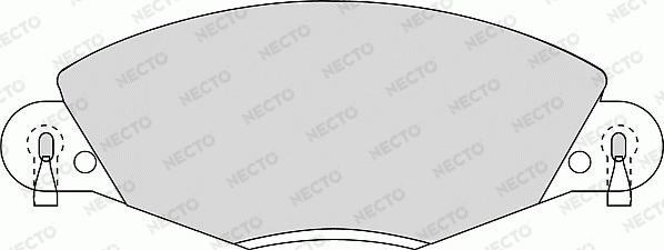 Necto FD6876A - Комплект спирачно феродо, дискови спирачки vvparts.bg