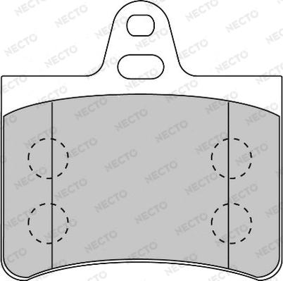 Necto FD6877A - Комплект спирачно феродо, дискови спирачки vvparts.bg