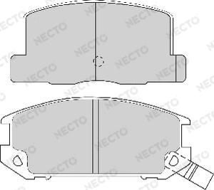 Necto FD6343A - Комплект спирачно феродо, дискови спирачки vvparts.bg