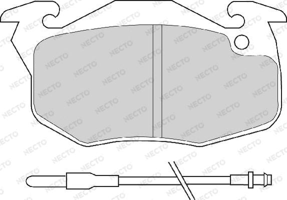 Necto FD6319A - Комплект спирачно феродо, дискови спирачки vvparts.bg