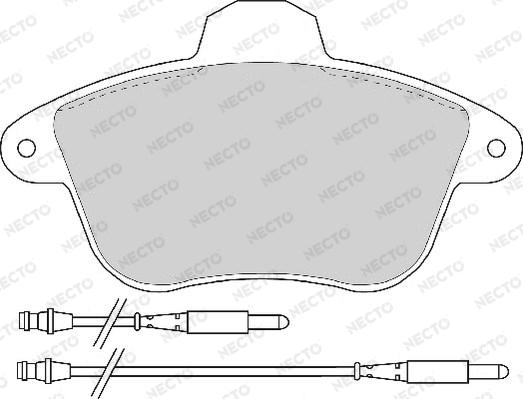 Necto FD6317A - Комплект спирачно феродо, дискови спирачки vvparts.bg