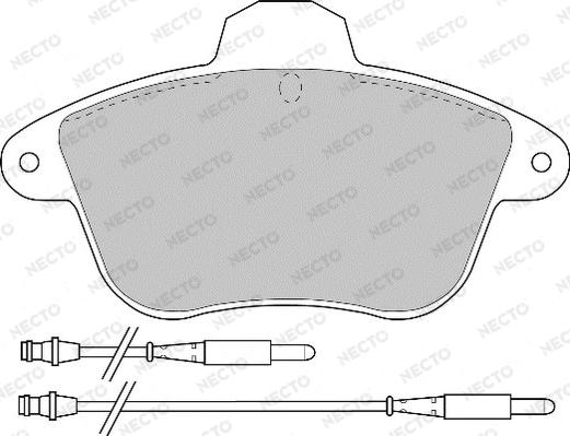 Necto FD6298A - Комплект спирачно феродо, дискови спирачки vvparts.bg