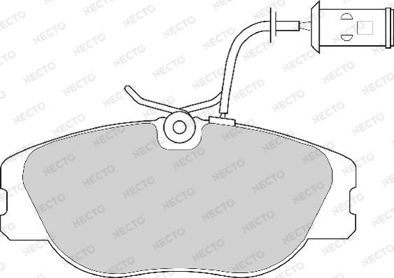 Necto FD6243A - Комплект спирачно феродо, дискови спирачки vvparts.bg