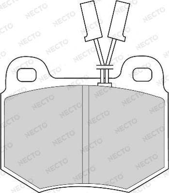 Necto FD6247A - Комплект спирачно феродо, дискови спирачки vvparts.bg