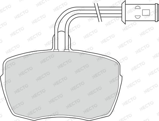 Necto FD6261V - Комплект спирачно феродо, дискови спирачки vvparts.bg