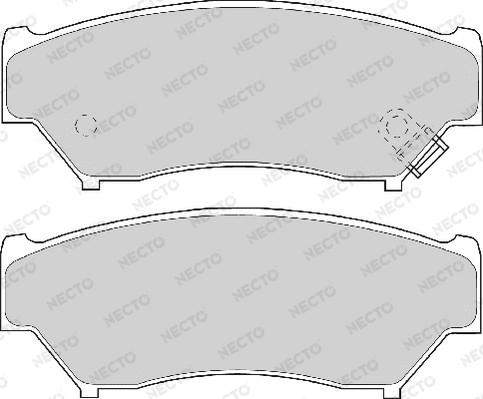 Necto FD6745A - Комплект спирачно феродо, дискови спирачки vvparts.bg