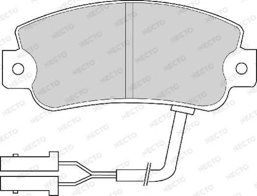 Necto FD674A - Комплект спирачно феродо, дискови спирачки vvparts.bg