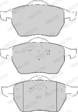 Necto FD6764A - Комплект спирачно феродо, дискови спирачки vvparts.bg