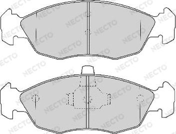 Necto FD6760A - Комплект спирачно феродо, дискови спирачки vvparts.bg