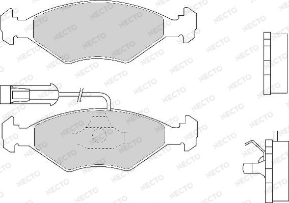 Necto FD6761A - Комплект спирачно феродо, дискови спирачки vvparts.bg