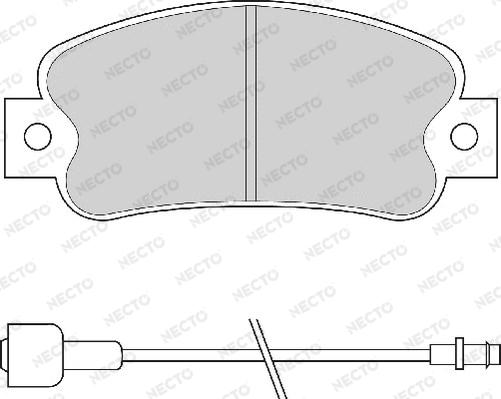 Necto FD670A - Комплект спирачно феродо, дискови спирачки vvparts.bg