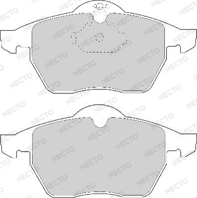 Necto FD6710A - Комплект спирачно феродо, дискови спирачки vvparts.bg