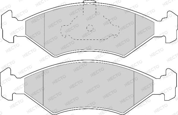 Necto FD6711A - Комплект спирачно феродо, дискови спирачки vvparts.bg