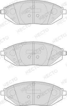 Necto FD6718A - Комплект спирачно феродо, дискови спирачки vvparts.bg