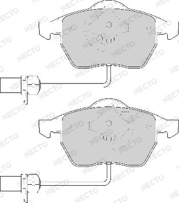 Necto FD6786A - Комплект спирачно феродо, дискови спирачки vvparts.bg