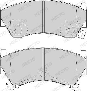 Necto FD6780A - Комплект спирачно феродо, дискови спирачки vvparts.bg