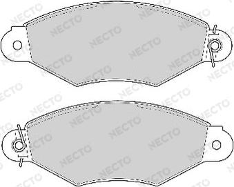 Necto FD6733A - Комплект спирачно феродо, дискови спирачки vvparts.bg