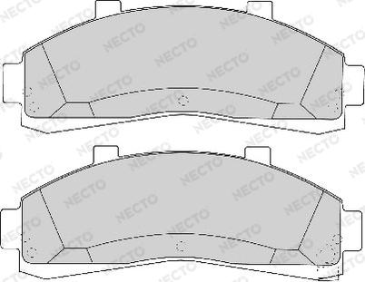 Necto FD6724A - Комплект спирачно феродо, дискови спирачки vvparts.bg