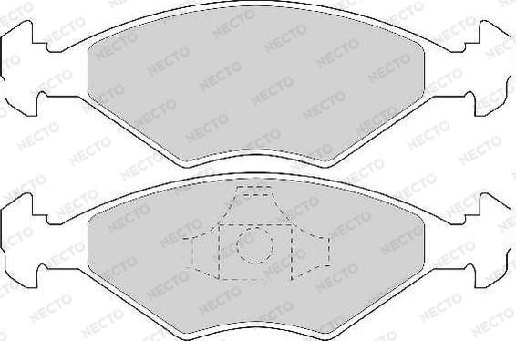 Necto FD6725A - Комплект спирачно феродо, дискови спирачки vvparts.bg