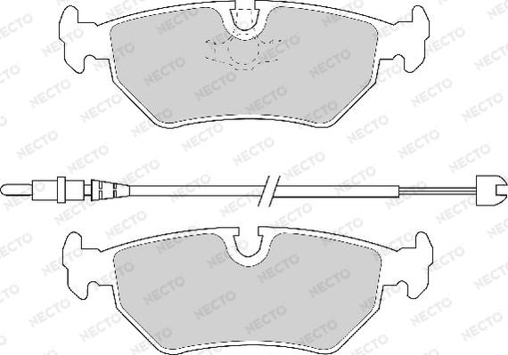 Necto FD6726A - Комплект спирачно феродо, дискови спирачки vvparts.bg