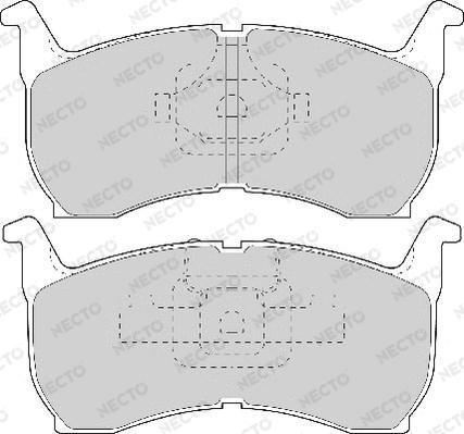 Necto FD896A - Комплект спирачно феродо, дискови спирачки vvparts.bg