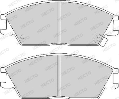 Necto FD897A - Комплект спирачно феродо, дискови спирачки vvparts.bg