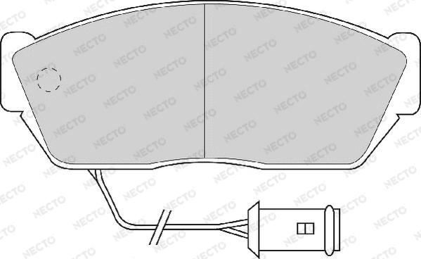 Necto FD888A - Комплект спирачно феродо, дискови спирачки vvparts.bg