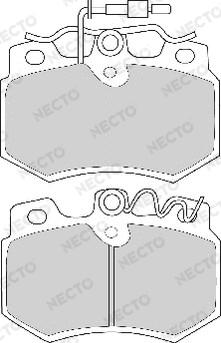 Necto FD250A - Комплект спирачно феродо, дискови спирачки vvparts.bg