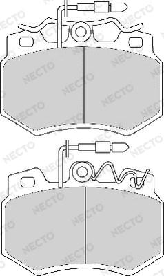 Necto FD252A - Комплект спирачно феродо, дискови спирачки vvparts.bg