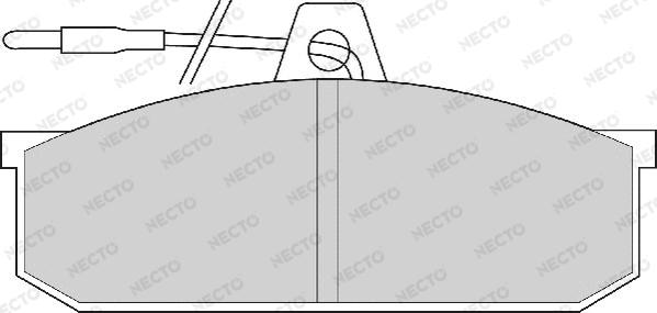 Necto FD268A - Комплект спирачно феродо, дискови спирачки vvparts.bg