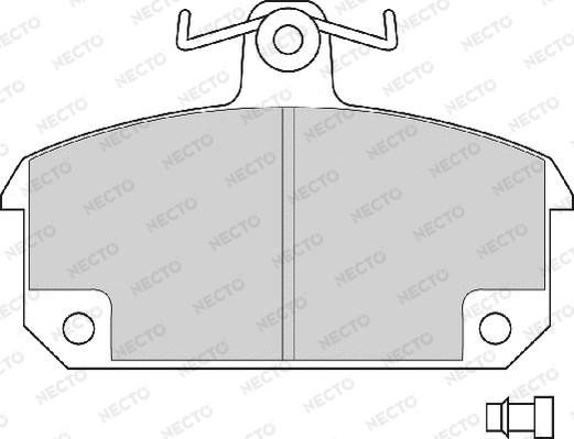 Necto FD204A - Комплект спирачно феродо, дискови спирачки vvparts.bg