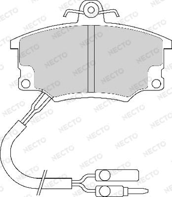 Necto FD2023A - Комплект спирачно феродо, дискови спирачки vvparts.bg