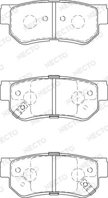 Necto FD7443A - Комплект спирачно феродо, дискови спирачки vvparts.bg