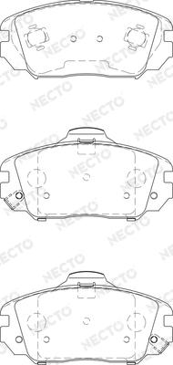 Necto FD7442A - Комплект спирачно феродо, дискови спирачки vvparts.bg