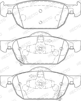 Necto FD7459A - Комплект спирачно феродо, дискови спирачки vvparts.bg