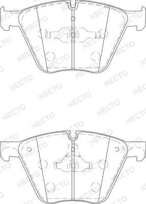 Necto FD7451A - Комплект спирачно феродо, дискови спирачки vvparts.bg