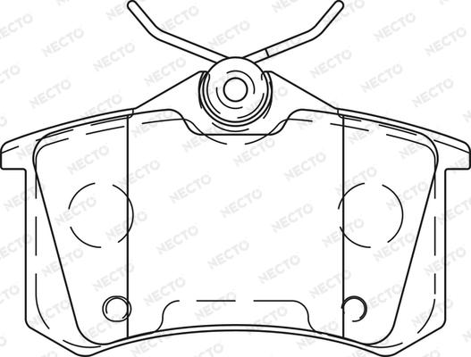 Necto FD7453A - Комплект спирачно феродо, дискови спирачки vvparts.bg