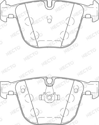 Necto FD7452A - Комплект спирачно феродо, дискови спирачки vvparts.bg