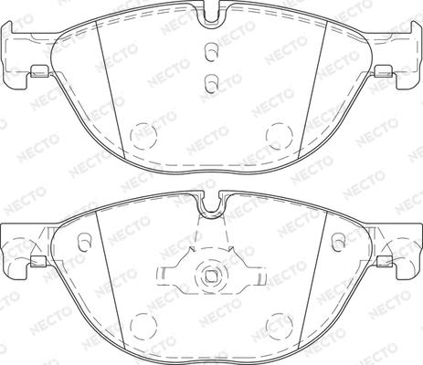 Necto FD7469A - Комплект спирачно феродо, дискови спирачки vvparts.bg