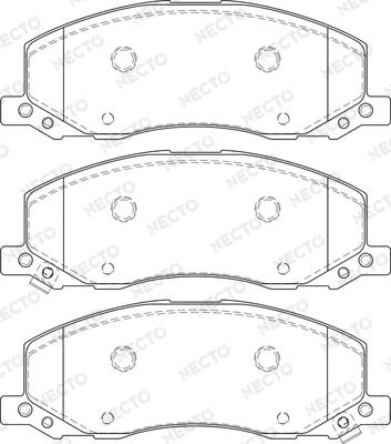 Necto FD7465A - Комплект спирачно феродо, дискови спирачки vvparts.bg