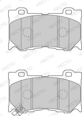 Necto FD7468A - Комплект спирачно феродо, дискови спирачки vvparts.bg