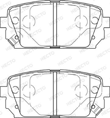 Necto FD7404A - Комплект спирачно феродо, дискови спирачки vvparts.bg