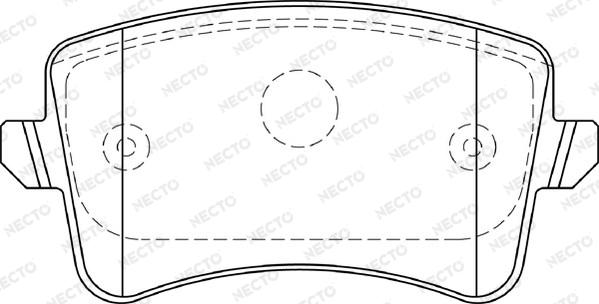 Necto FD7401A - Комплект спирачно феродо, дискови спирачки vvparts.bg