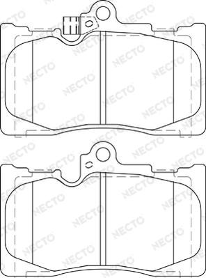 Necto FD7419A - Комплект спирачно феродо, дискови спирачки vvparts.bg