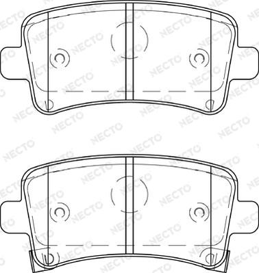 Necto FD7413A - Комплект спирачно феродо, дискови спирачки vvparts.bg