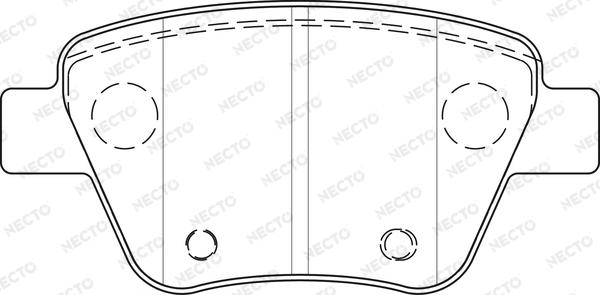 Necto FD7489A - Комплект спирачно феродо, дискови спирачки vvparts.bg
