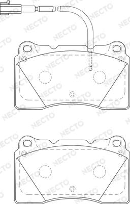 Necto FD7480A - Комплект спирачно феродо, дискови спирачки vvparts.bg