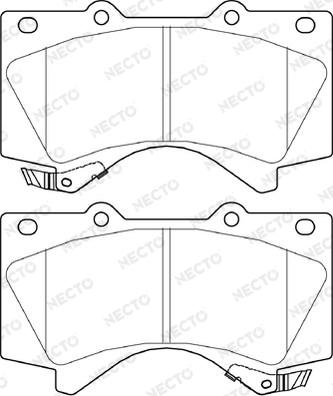 Necto FD7432A - Комплект спирачно феродо, дискови спирачки vvparts.bg